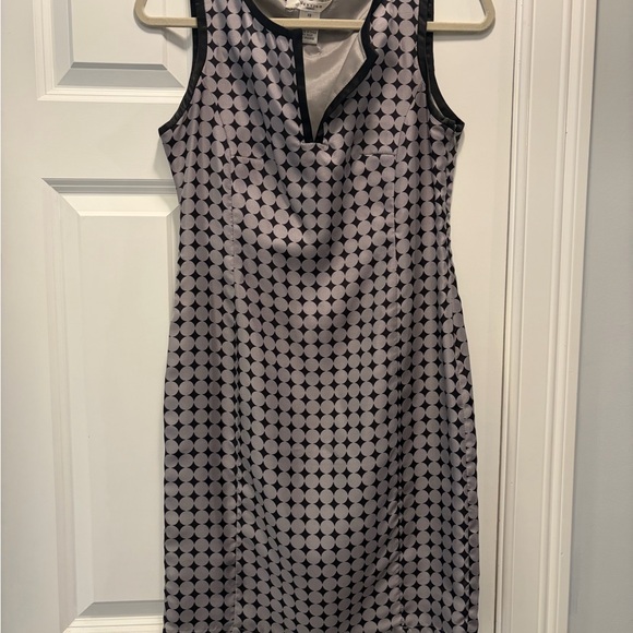 Vertigo Paris Dresses & Skirts - Vertigo Paris Navy and Grey 100% Silk Dress